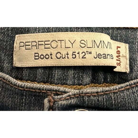 Levi's 512 Perfectly Slimming Bootcut Jeans, Medium Wash, Women's Size 10 - Picture 4 of 5